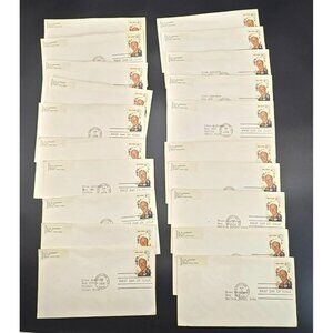 1968 First Day Of Issue Walt Disney Commemorative Stamp Envelopes 20 Lot LI3007